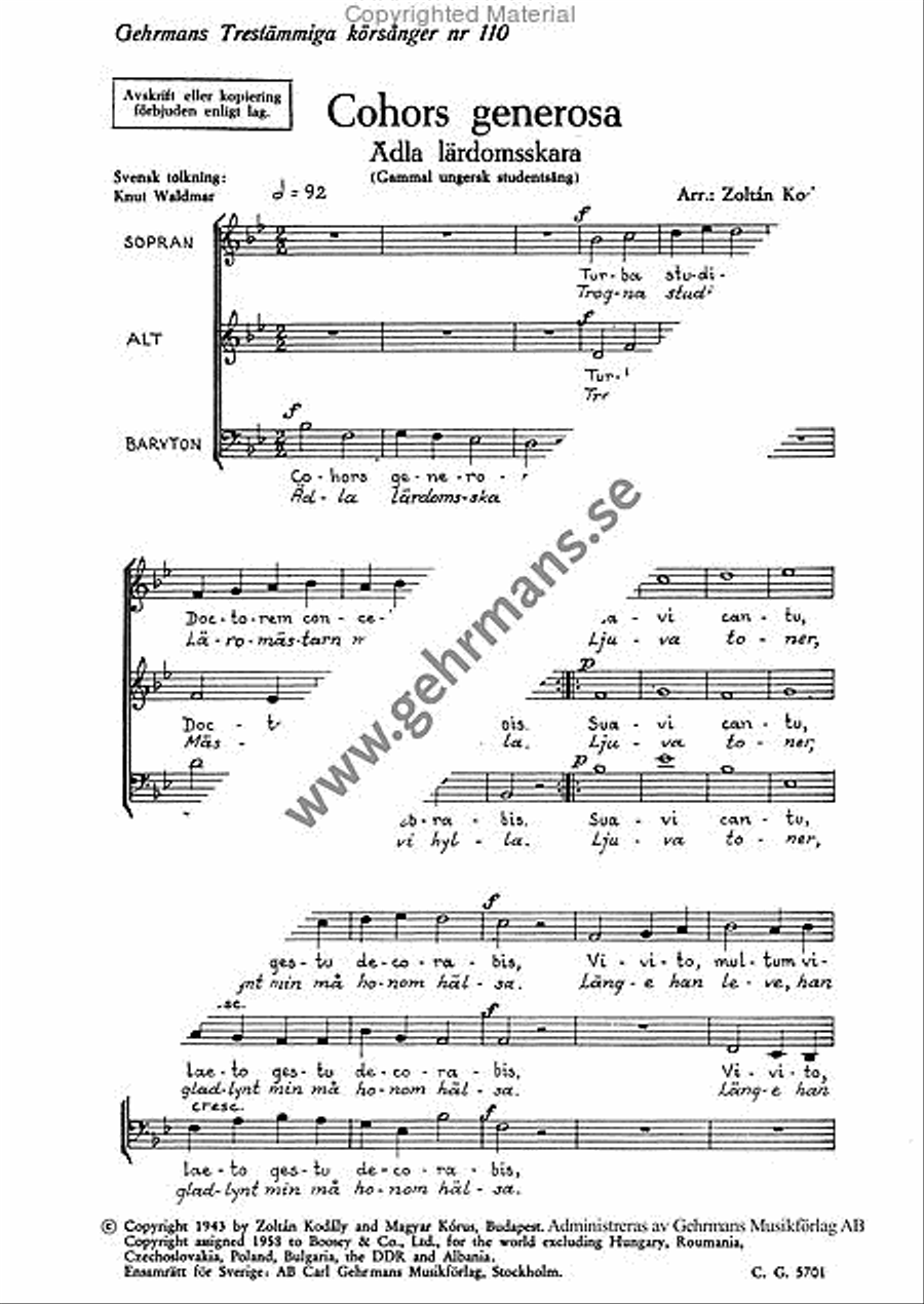 Cohors generosa 3-Part scores gallery preview page 2