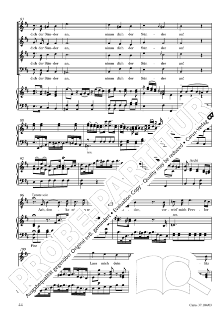 Ein Lammlein geht und tragt die Schuld 4-Part scores gallery preview page 45