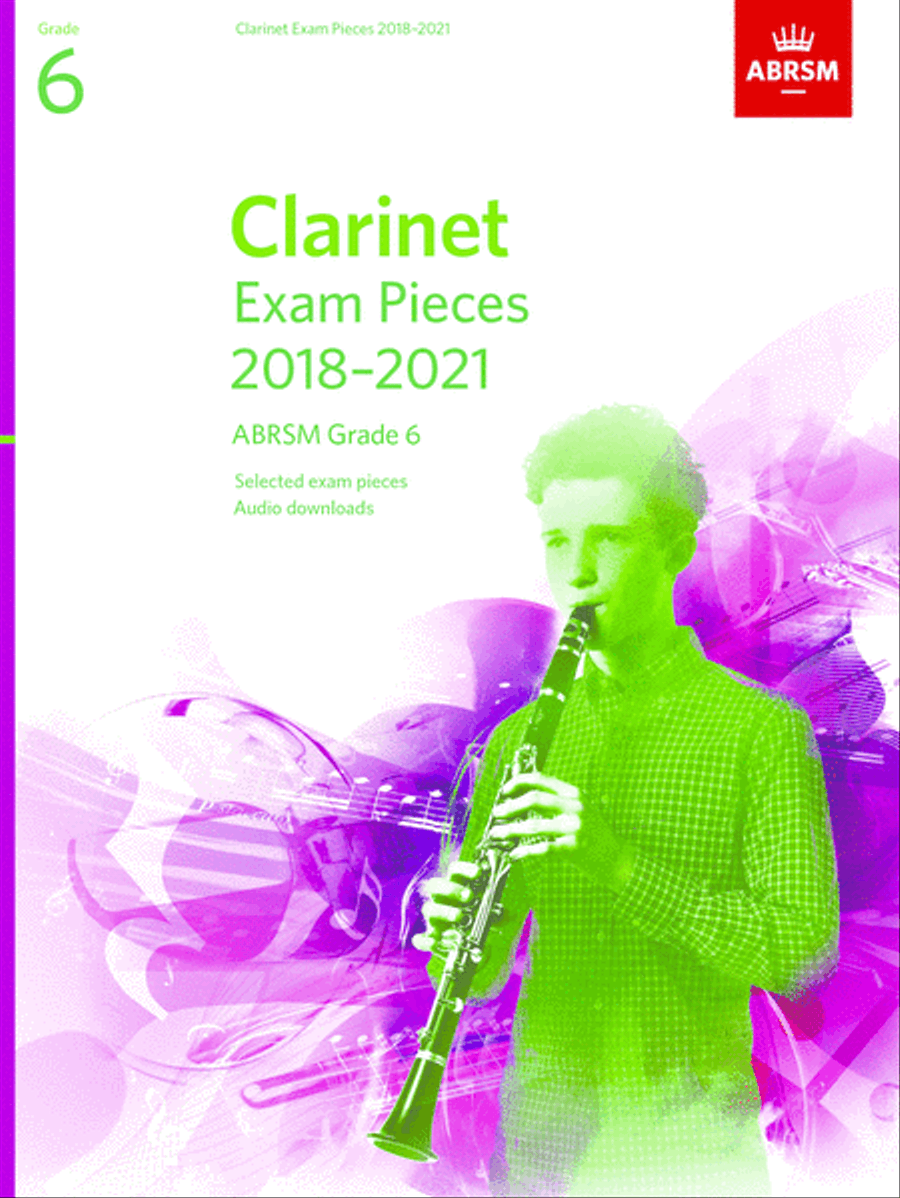 Clarinet Exam Pieces 2018-2021, ABRSM Grade 6 Clarinet scores gallery preview page 1
