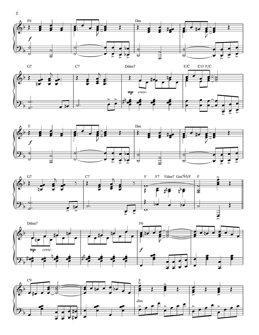 Spaghetti Rag [Jazz version] Piano Solo scores gallery preview page 2
