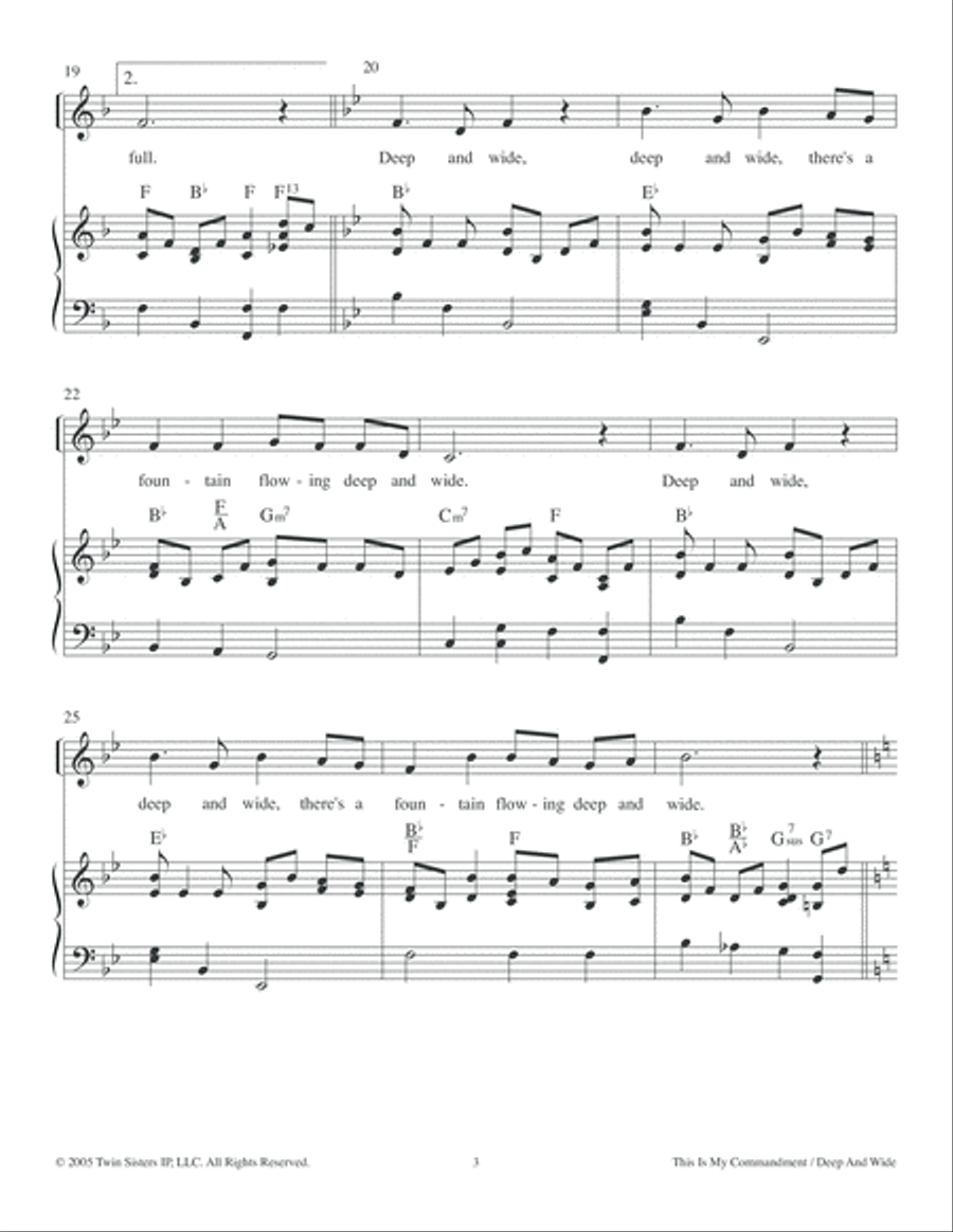 This Is My Commandment / Deep And Wide Voice scores gallery preview page 3