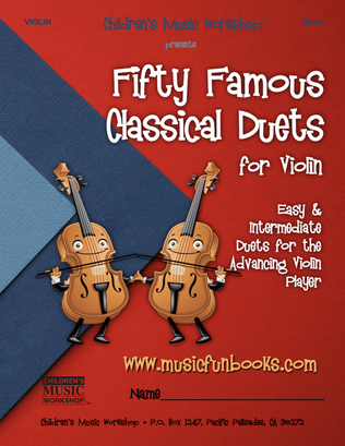 Book cover for Fifty Famous Classical Duets for Violin