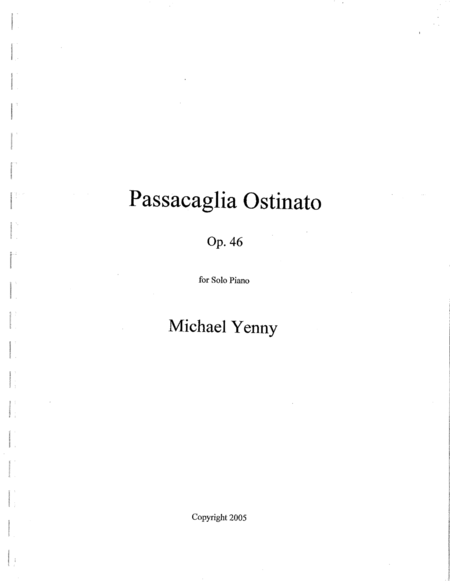 Passacaglia Ostinato, op. 46 image number null