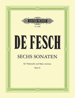 Book cover for 6 Sonatas for Cello and Continuo Op. 8