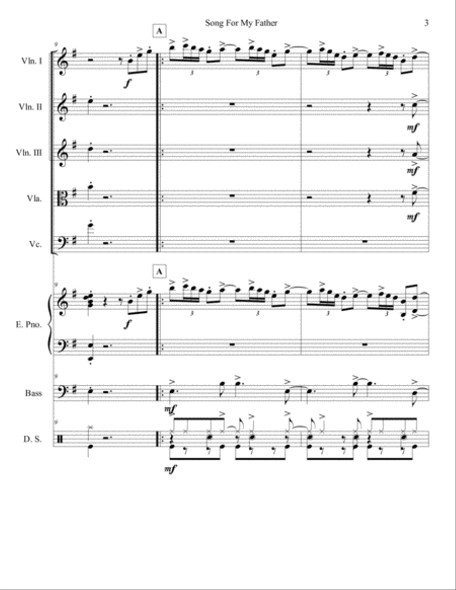 Song For My Father Large Ensemble scores gallery preview page 3
