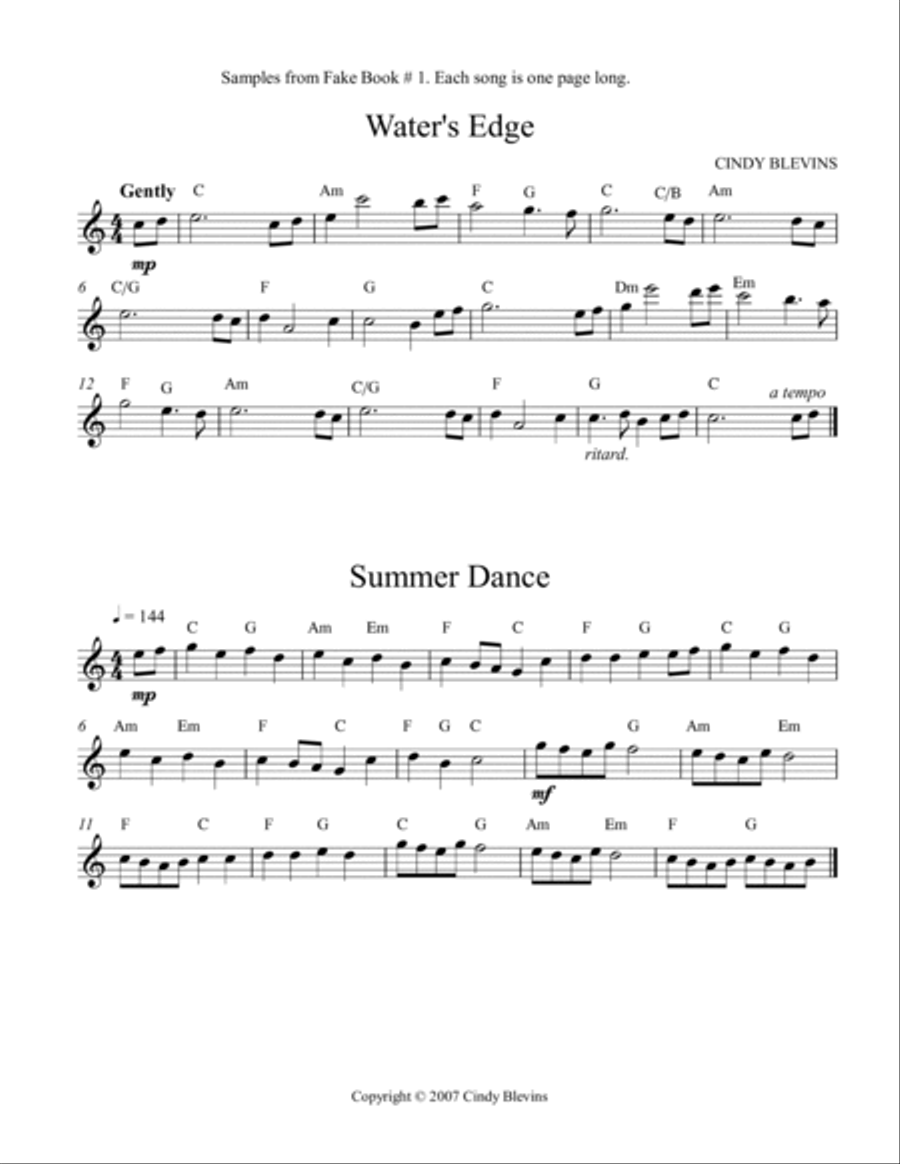 Fake Book #1, 80 pages of melodies and chords for your harp! Celtic Harp scores gallery preview page 6