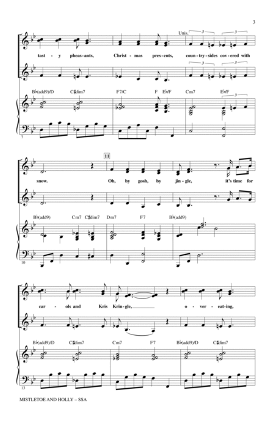 Mistletoe And Holly SSA scores gallery preview page 2