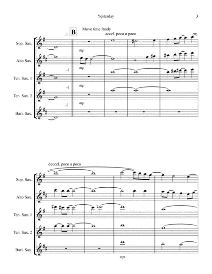 Yesterday Small Ensemble scores gallery preview page 3