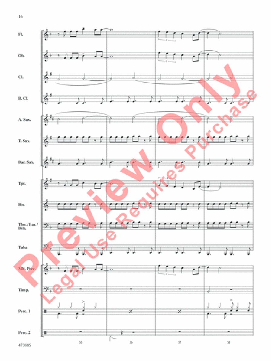 In My Blood Concert Band scores gallery preview page 17