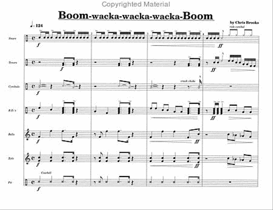 Boom-wacka-wacka-wacka-Boom Percussion Ensemble scores gallery preview page 3