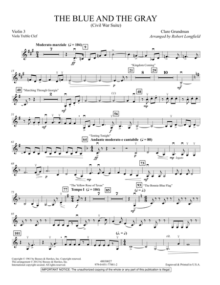 The Blue And The Gray - Violin 3 (Viola Treble Clef)