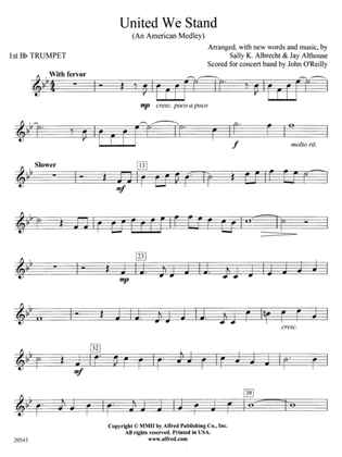 United We Stand (An American Medley): 1st B-flat Trumpet