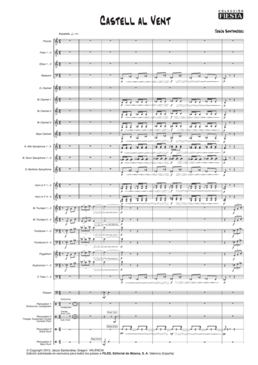 Castell al Vent. Pasodoble Concert Band scores gallery preview page 2
