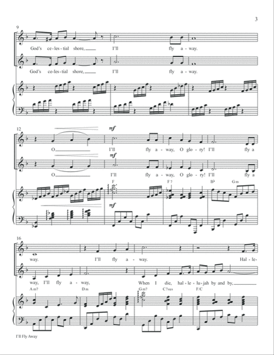 I'll Fly Away Voice scores gallery preview page 3