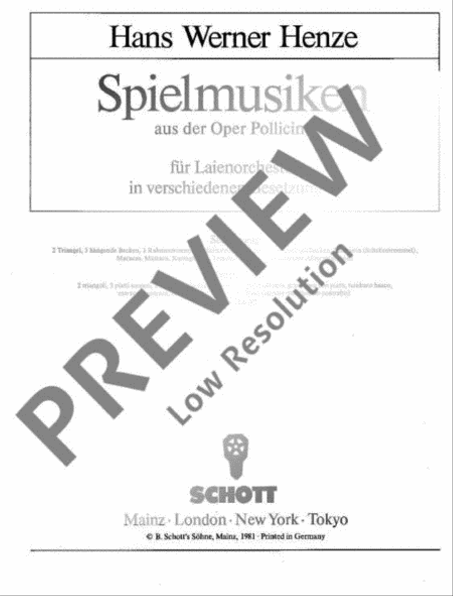 Pollicino Spielmusiken Pollicino Spielmusiken Orchestra scores gallery preview page 2