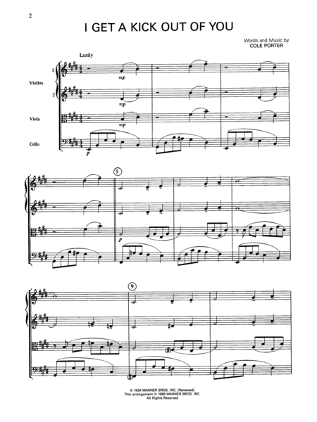 Cole Porter (Classic String Quartets): Score