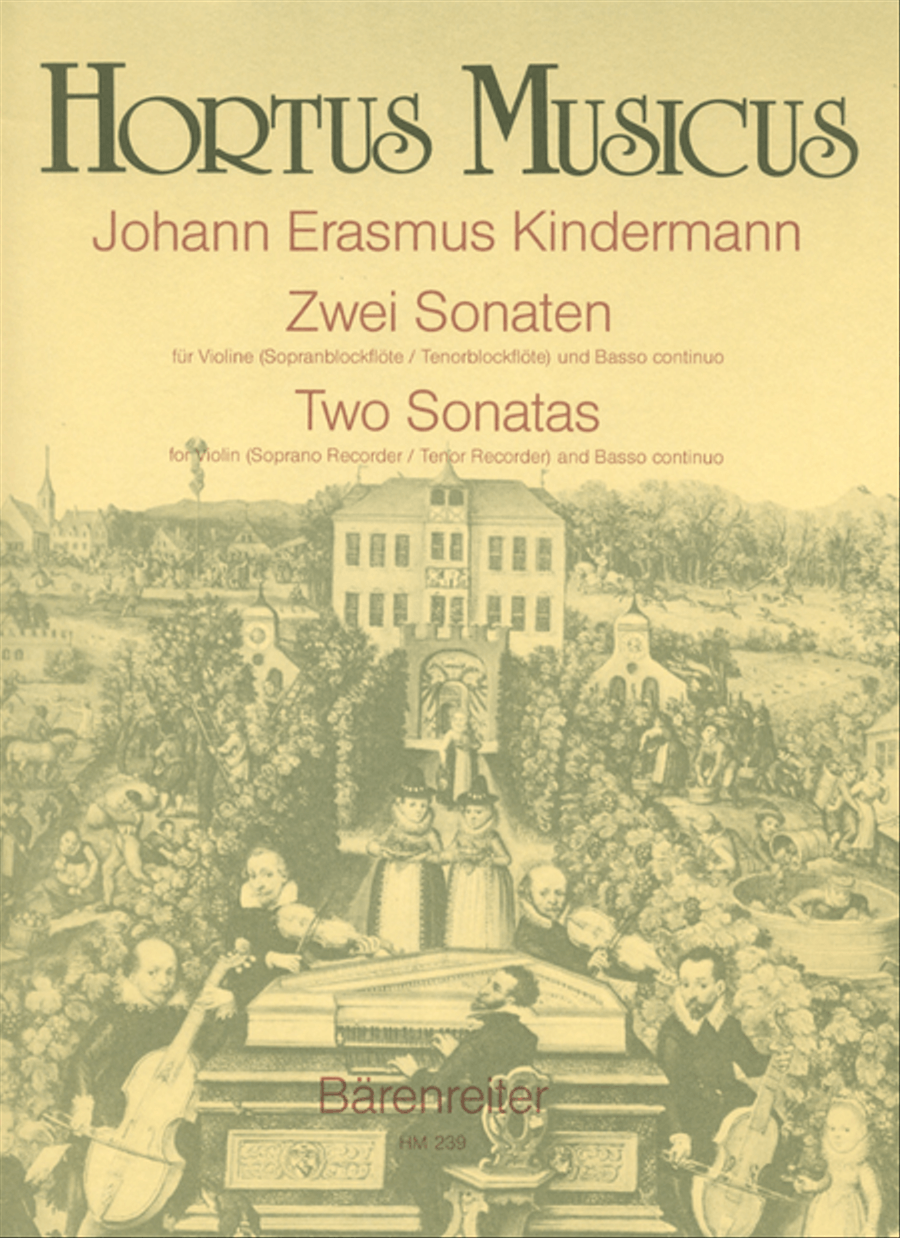 Book cover for Zwei Sonaten for Violin (Descant or Tenor Recorder) and Basso continuo