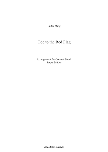 Ode to the Red Flag  Digital Sheet Music