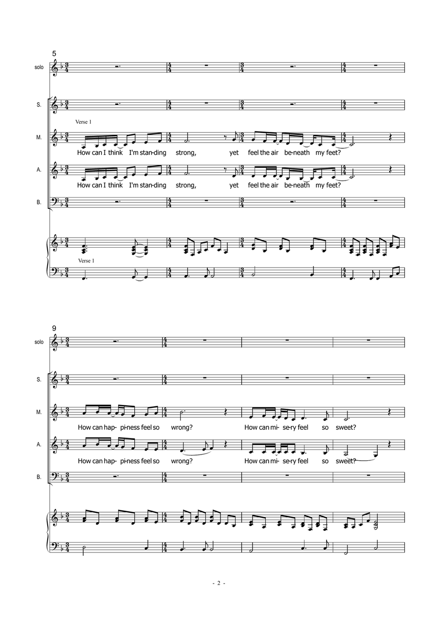 The Closest Thing To Crazy Choir scores gallery preview page 2
