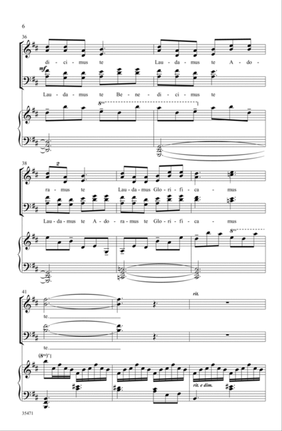 Gloria 4-Part scores gallery preview page 5