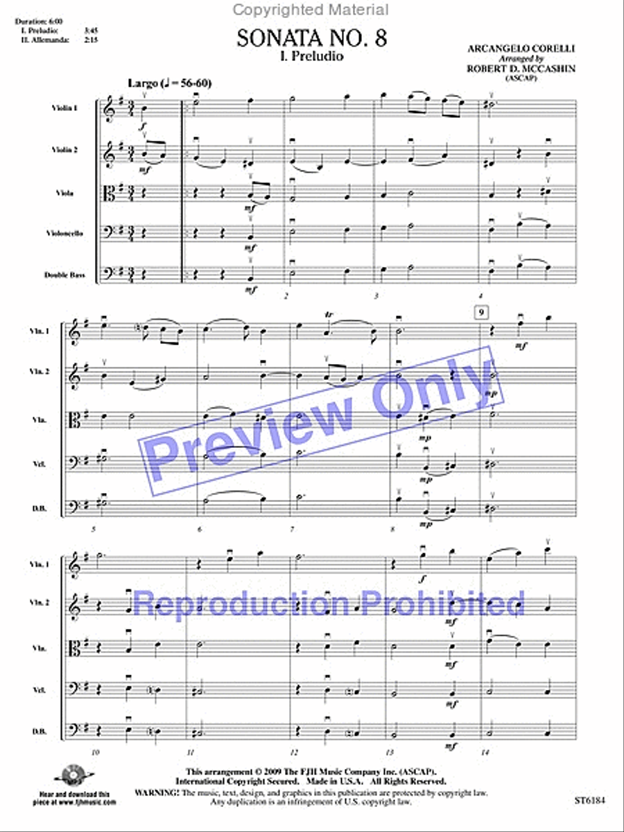 Sonata No. 8 String Orchestra scores gallery preview page 2