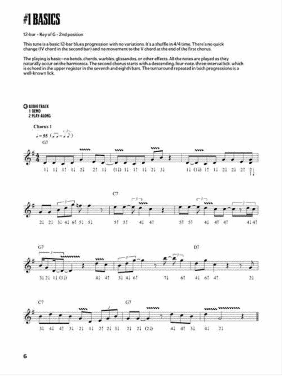 Slow Blues Harmonica Slow Blues Harmonica Guitar Tablature scores gallery preview page 5