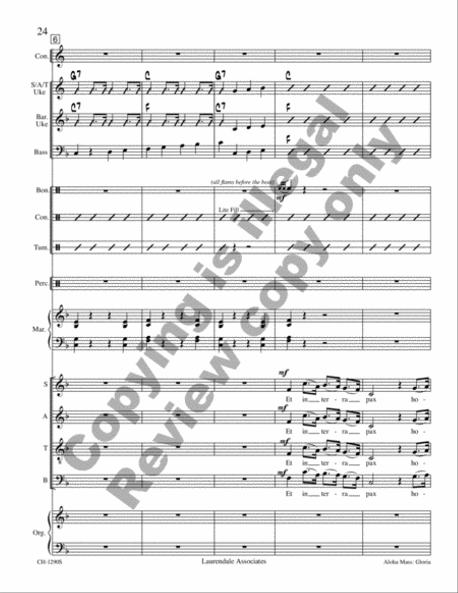 Aloha Mass (Full Score) Choir scores gallery preview page 7