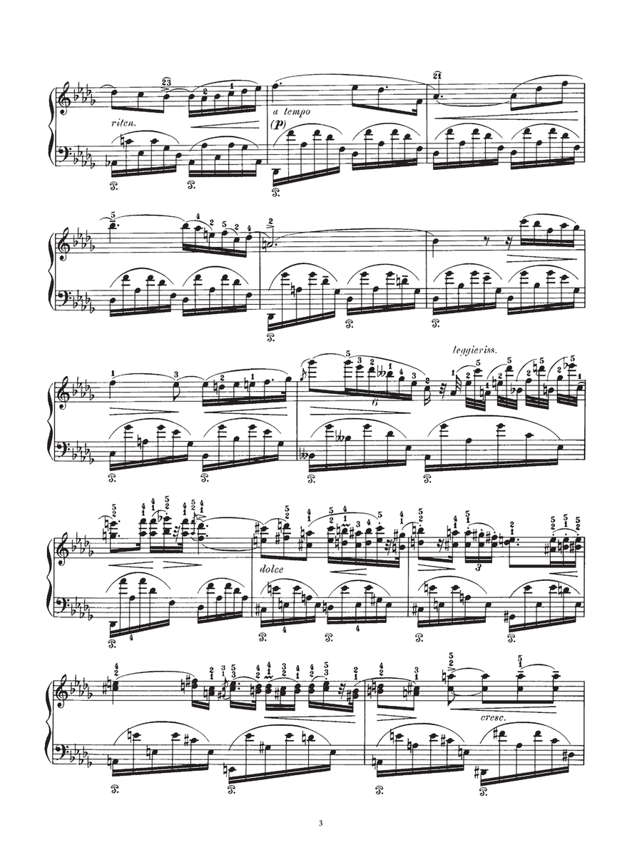 Nocturne in D Flat Major, Op.27 No.2 Piano Solo scores gallery preview page 3