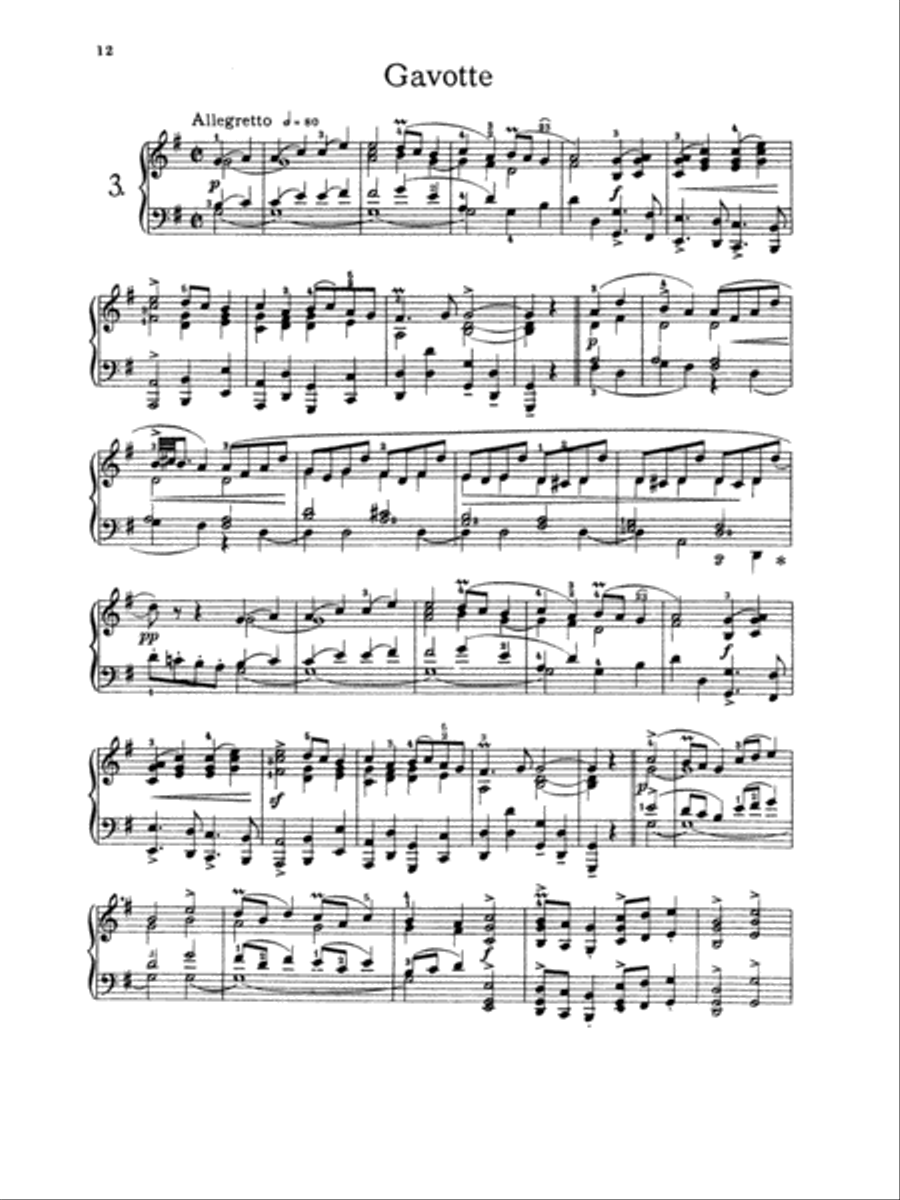 Grieg: Holberg Suite, Op. 40 Piano Solo scores gallery preview page 1