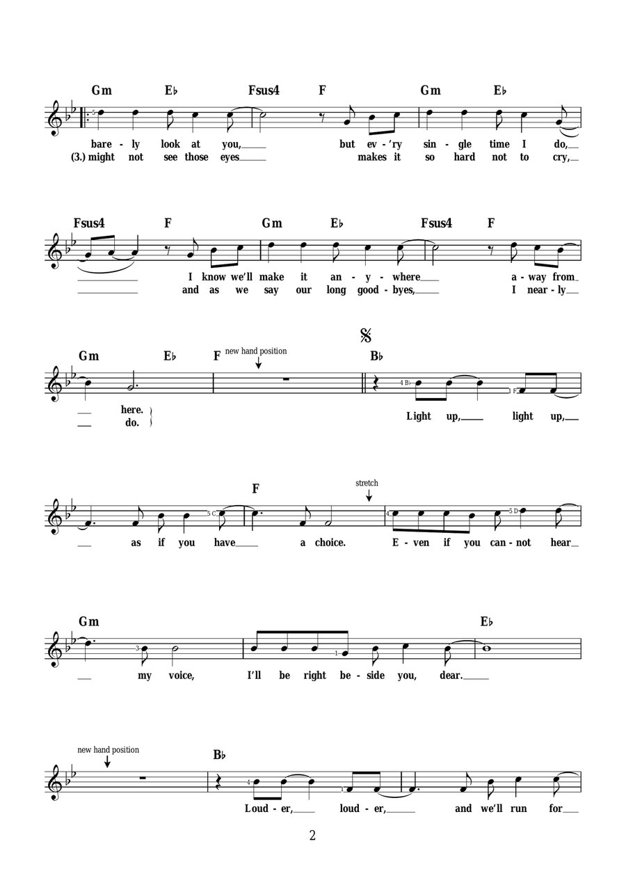 Run Piano Solo scores gallery preview page 2