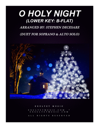 Book cover for O Holy Night (Duet for Soprano and Alto Solo - Low Key)