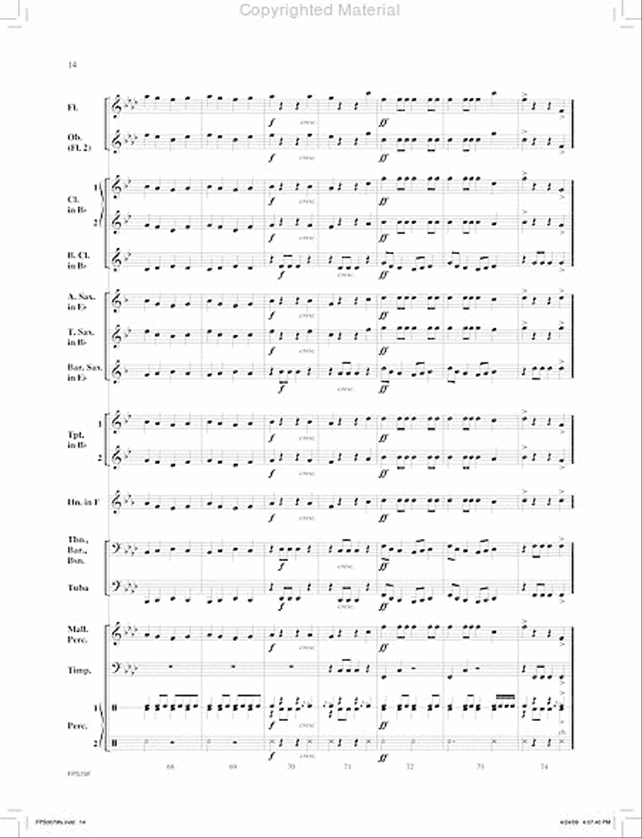 Phantom Echo Concert Band scores gallery preview page 15