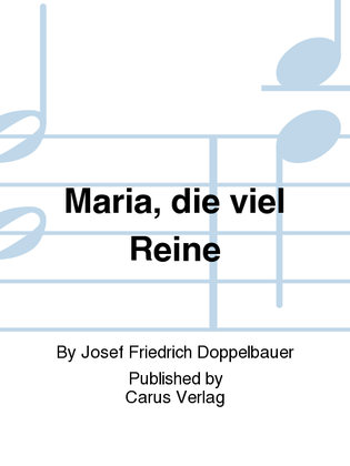 Book cover for Maria, die viel Reine