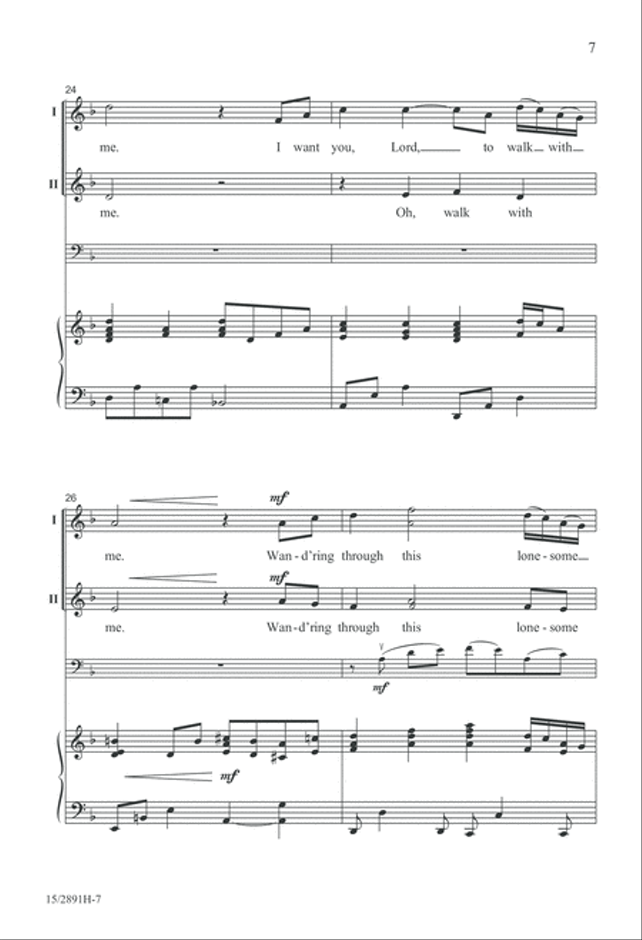 Walk This Lonesome Valley 2-Part scores gallery preview page 8