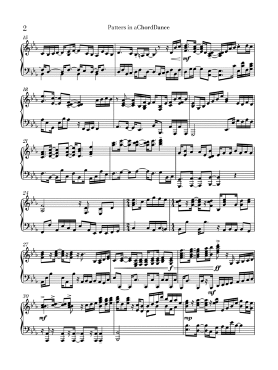 Patterns in a ChordDance Piano Solo scores gallery preview page 2