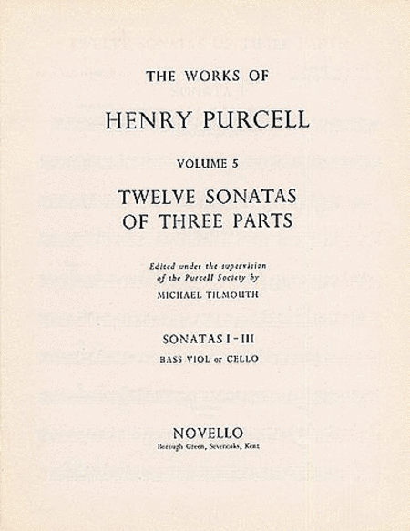 Henry Purcell:Twelve Sonatas Of Three Parts