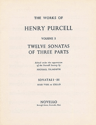 Henry Purcell:Twelve Sonatas Of Three Parts