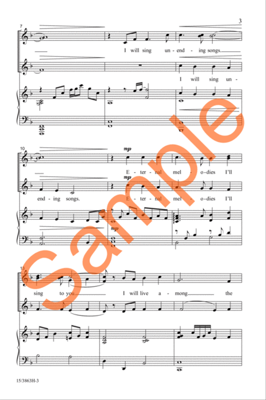 I Will Live (Stellae in Aeternum) Divisi scores gallery preview page 4
