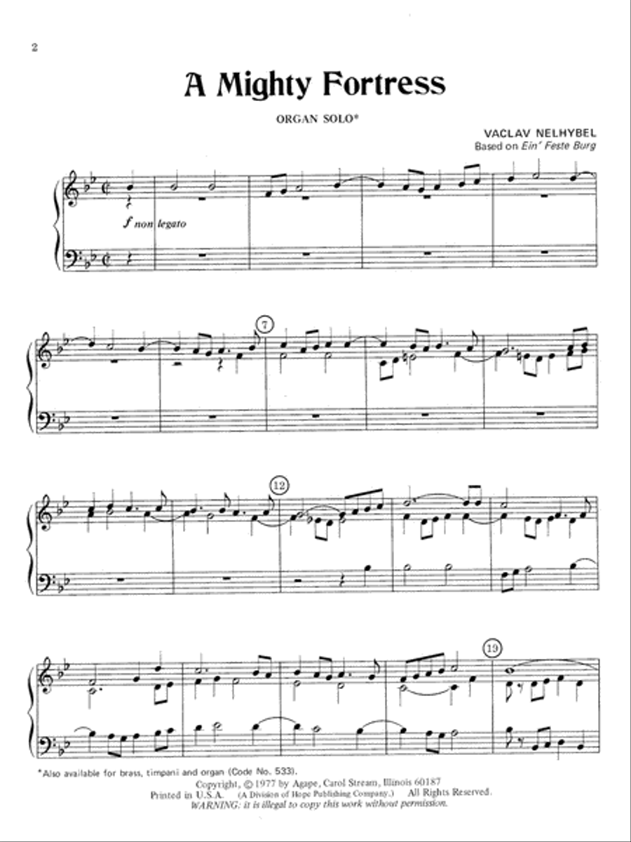 A Mighty Fortress Organ scores gallery preview page 4