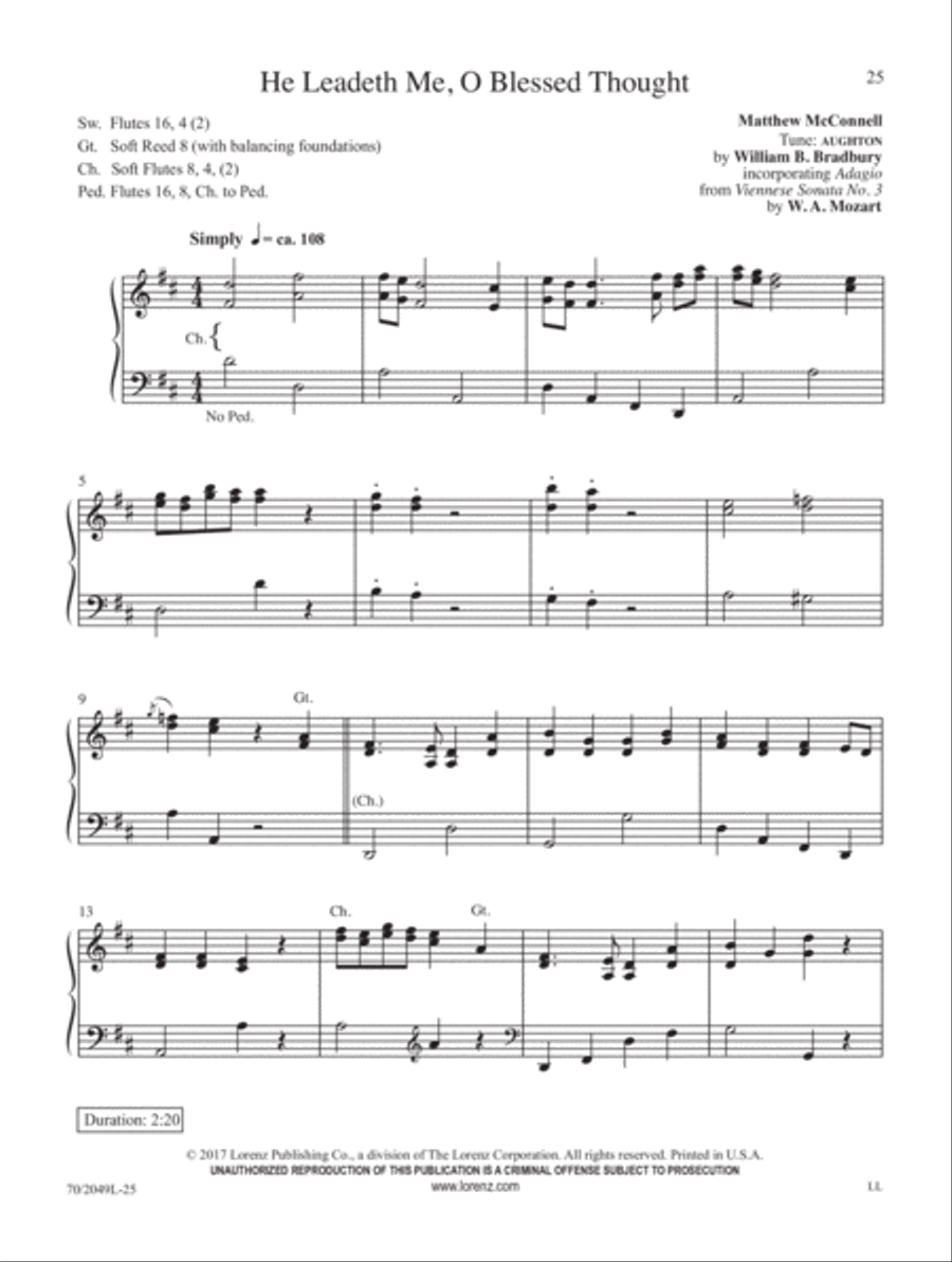 Classical Hymns for Organ Organ Solo scores gallery preview page 10