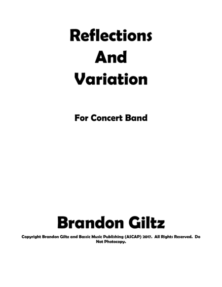 Reflections and Variation for Concert Band image number null