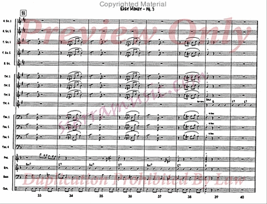 Easy Money Easy Money Big Band scores gallery preview page 6