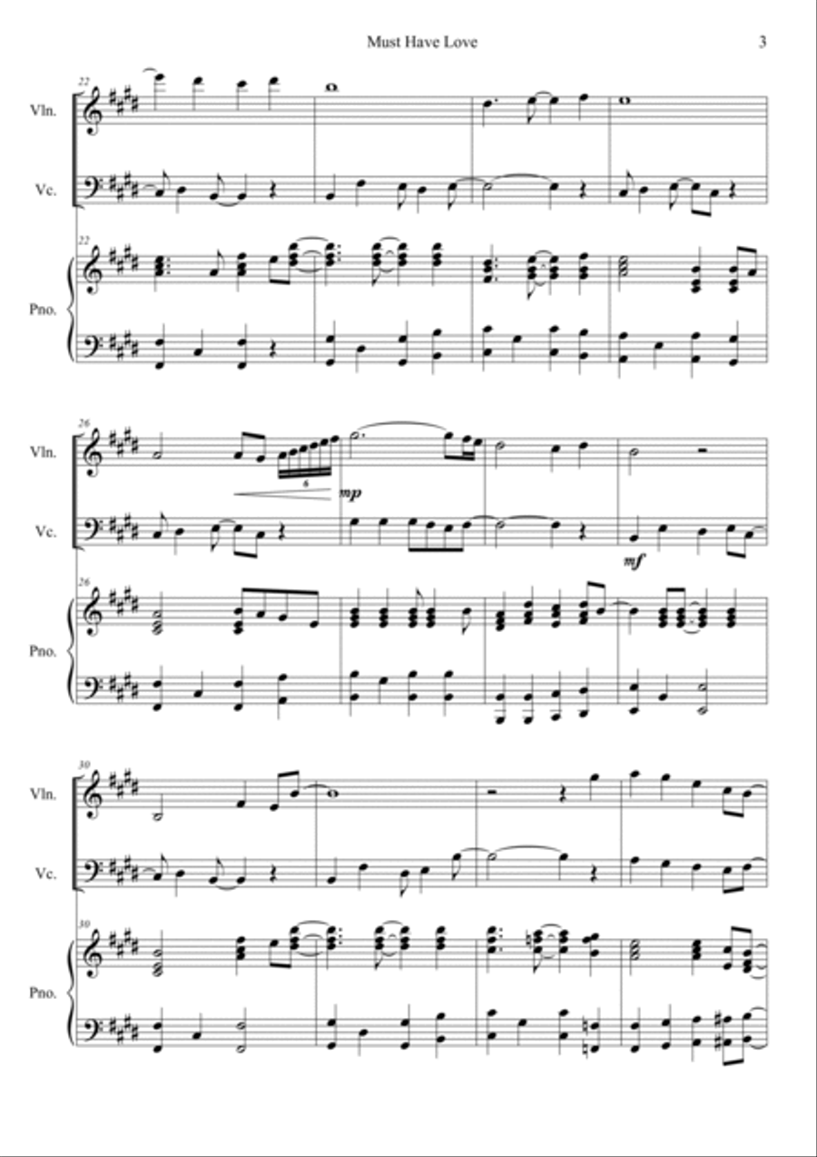 Must Have Love Piano Trio scores gallery preview page 3