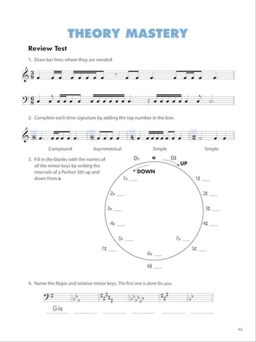 Essential Elements Piano Theory – Level 7