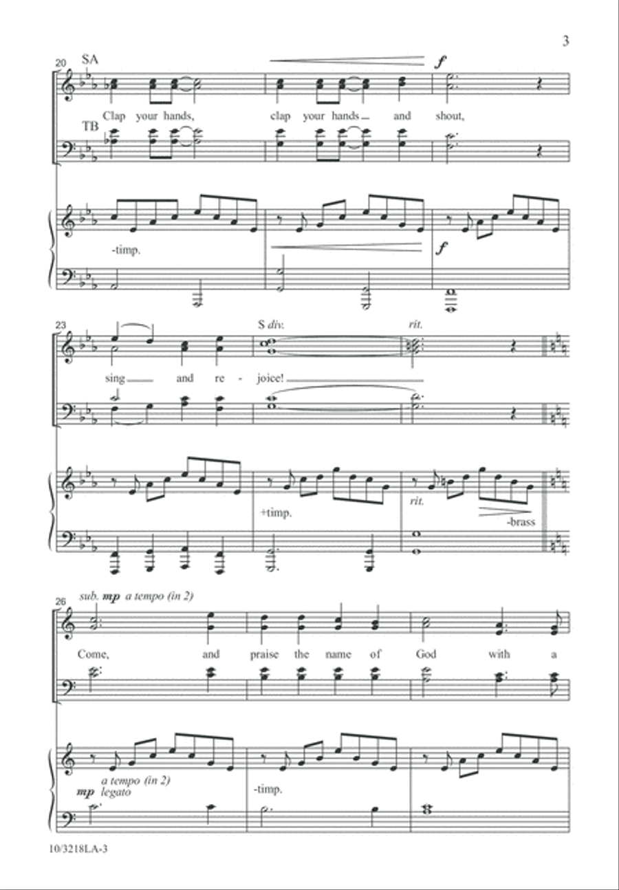 Clap Your Hands! 4-Part scores gallery preview page 3