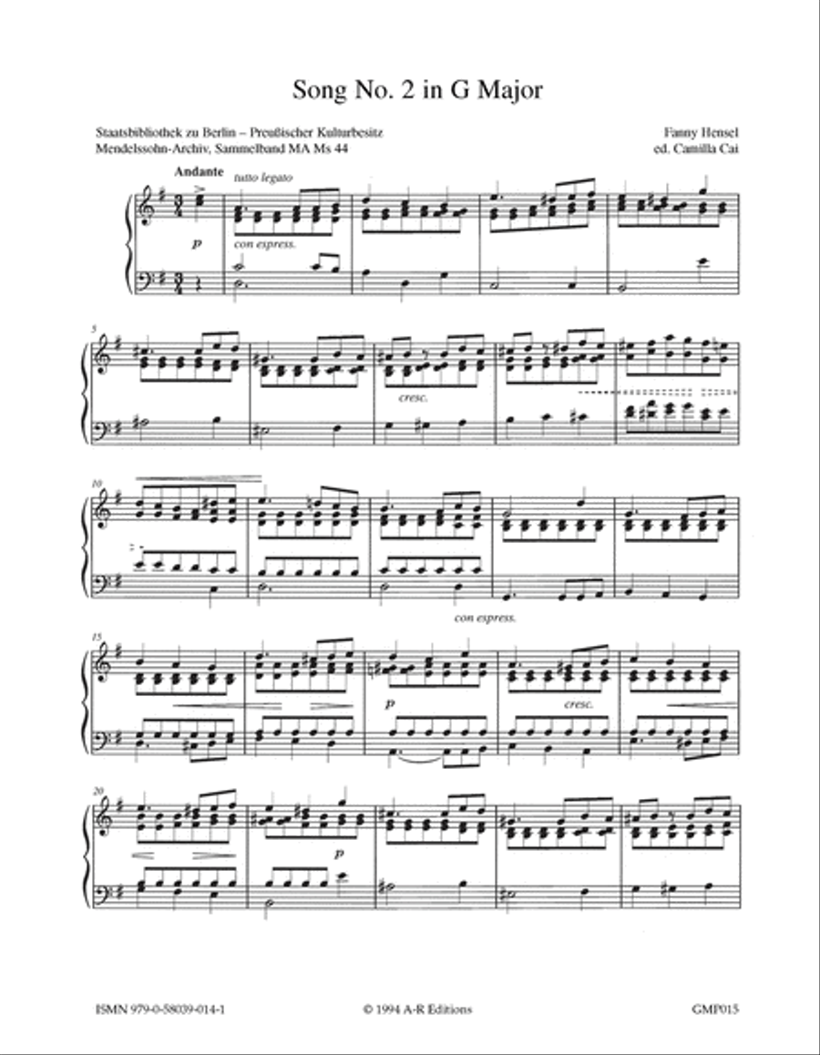 Songs and Character Pieces from the 19th and 20th Centuries for Piano Piano Solo scores gallery preview page 3