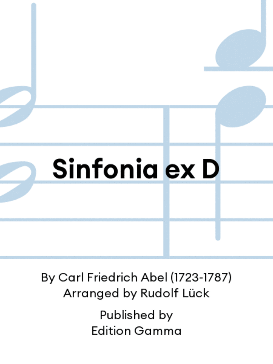 Sinfonia ex D Set of Parts scores gallery preview page 1