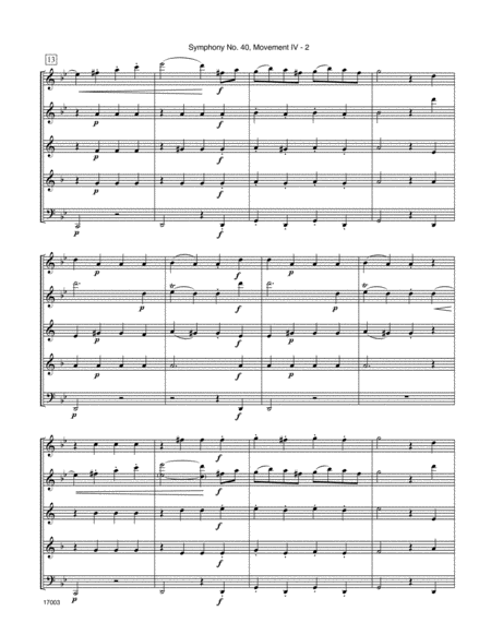 Symphony No. 40, Movement IV (Allegro Assai)