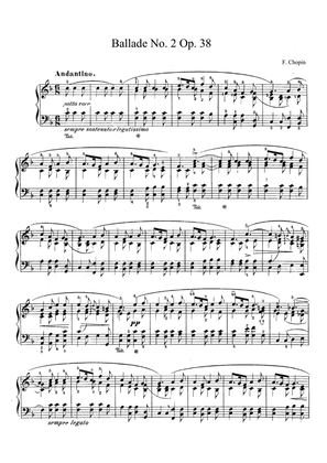 Chopin Ballade No. 2 Op. 38 in F Major