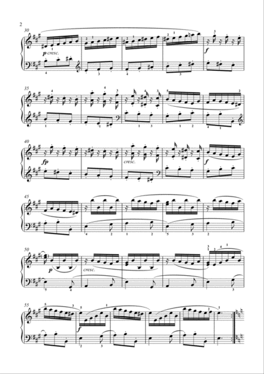 Scarlatti-Sonata in A-Major L.135 K.212(piano) Piano Solo scores gallery preview page 3